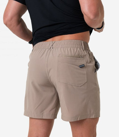 Mens' Burlebo 7" Everyday Short (Cobblestone Khaki-Duck Hunt Pkt)