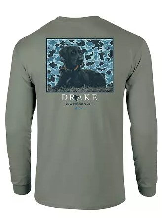 Men's Old School Square L/S T-Shirt (Desert Sage)