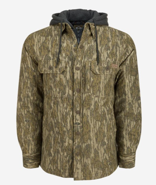 The Campfire Flannel Hoodie (Mossy Oak Bottomland)