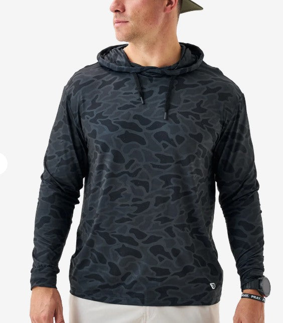 Men's Burlebo Performance Hoodie (Black Camo)