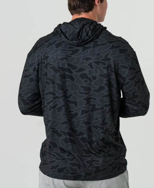 Men's Burlebo Performance Hoodie (Black Camo)