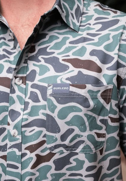Men's Burlebo Performance Button Up (Retro Duck Camo)