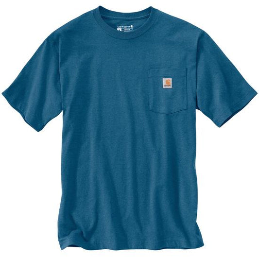Men's Carhartt K87 Pocket T-Shirt (Dark Tranquil Blue Heather)