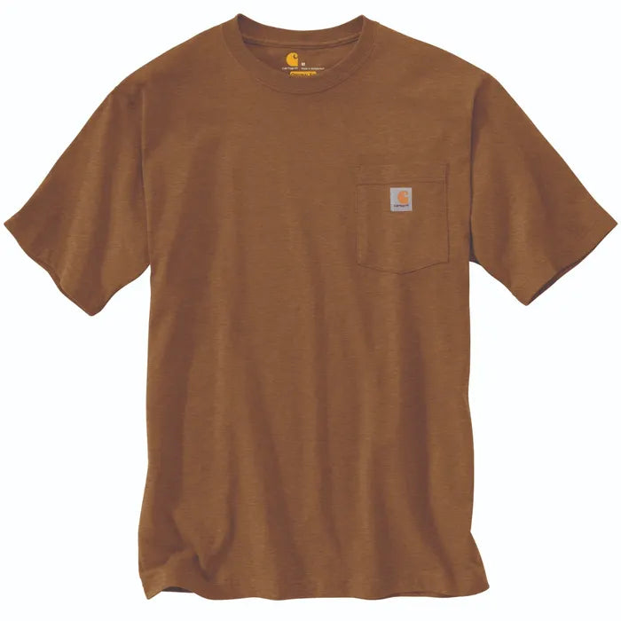 Men's Carhartt K87 Pocket T-Shirt (Oiled Walnut Heather)