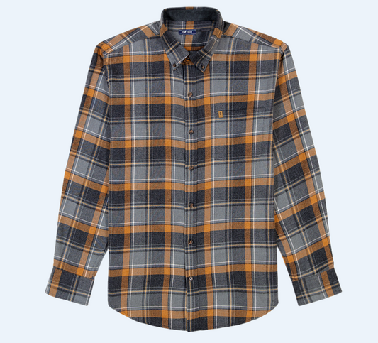 Men's IZOD Stratton Flannel Plaid Button-Down Shirt (Black)