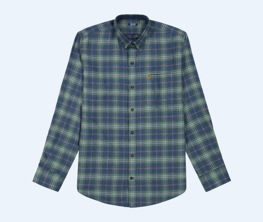 Men's IZOD Stratton Flannel Plaid Button-Down Shirt (Laurel Wreath)