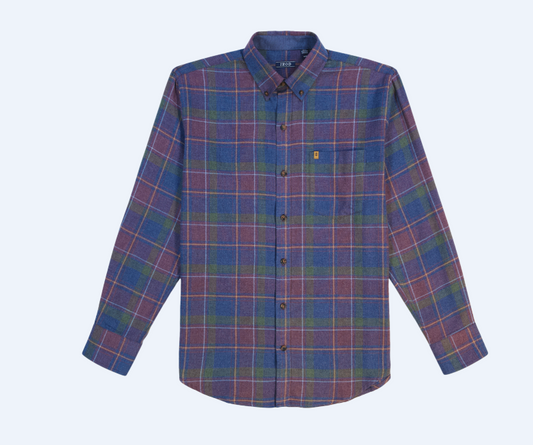 Men's IZOD Stratton Flannel Plaid Button-Down Shirt (Plum Perfect)