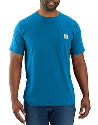 Carhartt Force Relaxed Fit Short Sleeve Pocket Tee (Marine Blue)