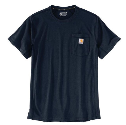 Men's Carhartt Force Relaxed Fit Midweight SS Pocket T-Shirt (Navy)
