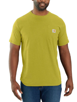 Carhartt Force Relaxed Fit Short Sleeve Pocket Tee (Warm Olive Heather)