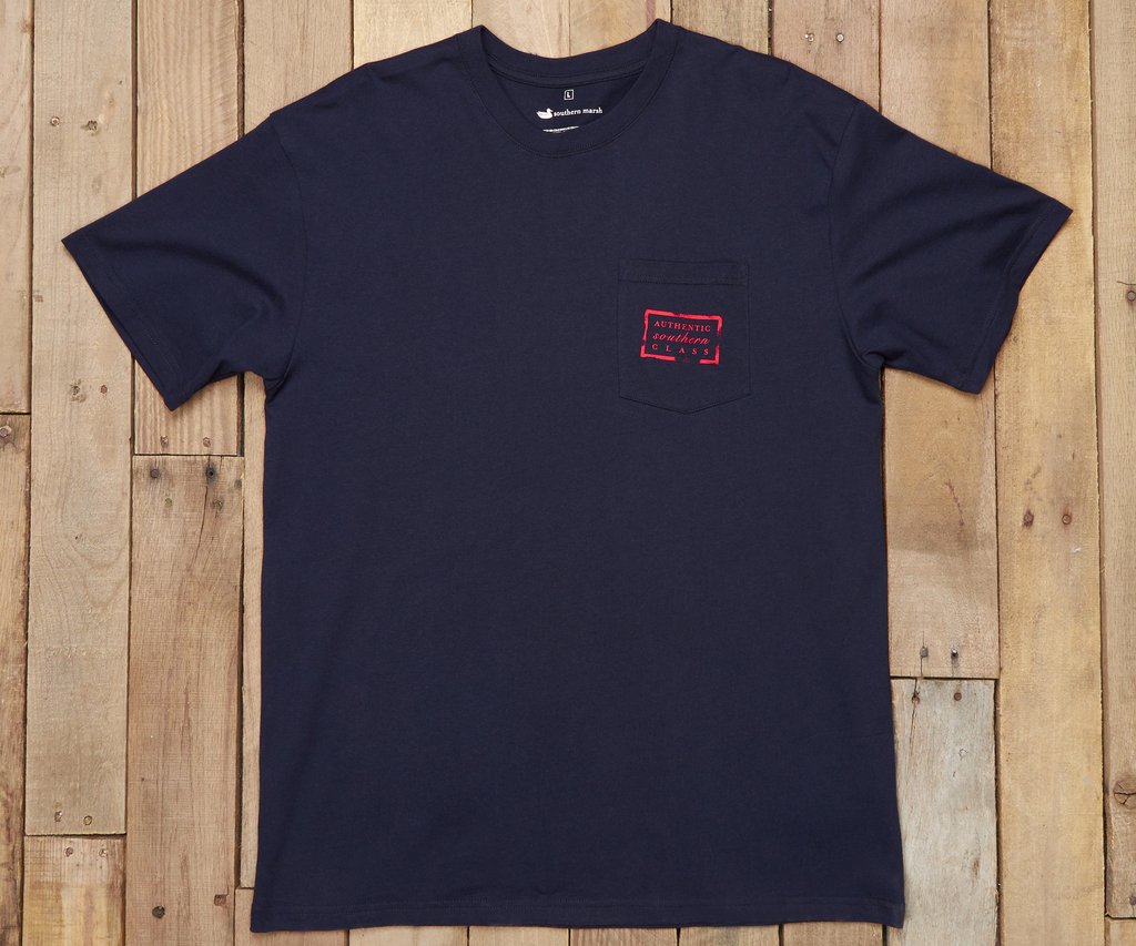 Southern Marsh Authentic Flag Tee Navy