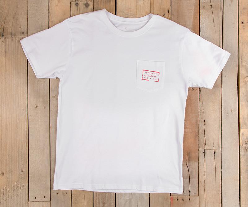Southern Marsh Authentic Flag Tee White
