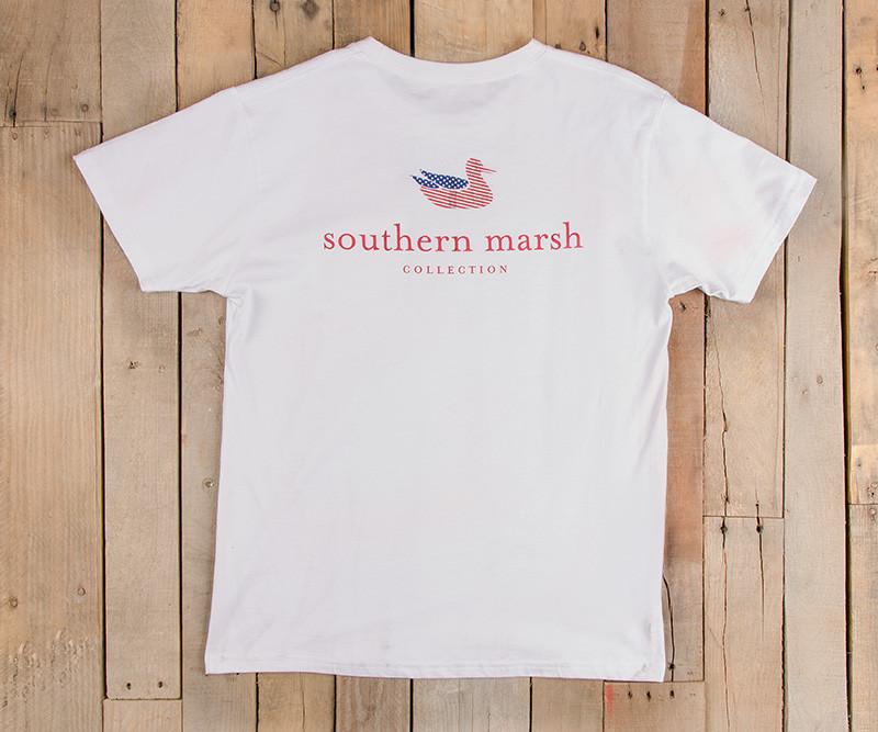 Southern Marsh Authentic Flag Tee White