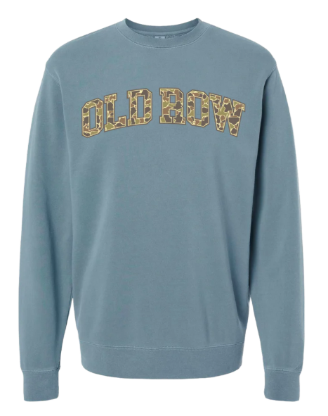 Old Row Camo Crewneck Sweatshirt (Slate Blue)