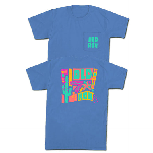 Old Row Fiesta S/S Pocket Tee (Flo Blue)