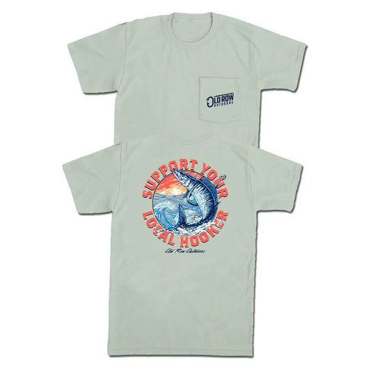 Old Row Support Your Local Hooker S/S Pocket Tee (Bay)