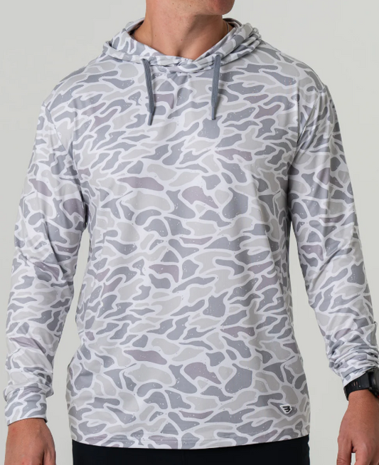 Men's Burlebo Performance Hoodie (White Camo)