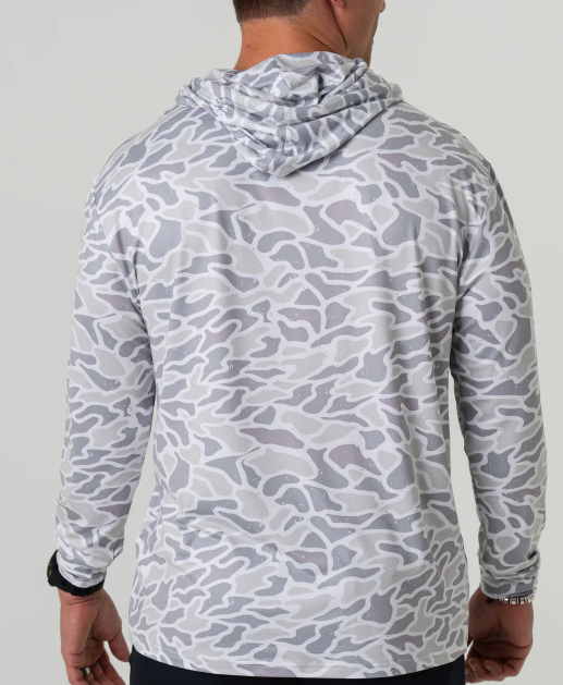 Men's Burlebo Performance Hoodie (White Camo)
