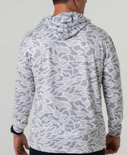 Men's Burlebo Performance Hoodie (White Camo)