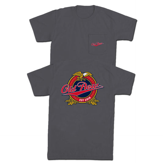 Old Row Eagle Crest S/S Pocket Tee (Granite)