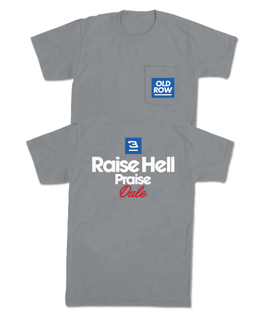 Old Row Raise Hell Praise Dale S/S Pocket Tee (Grey)