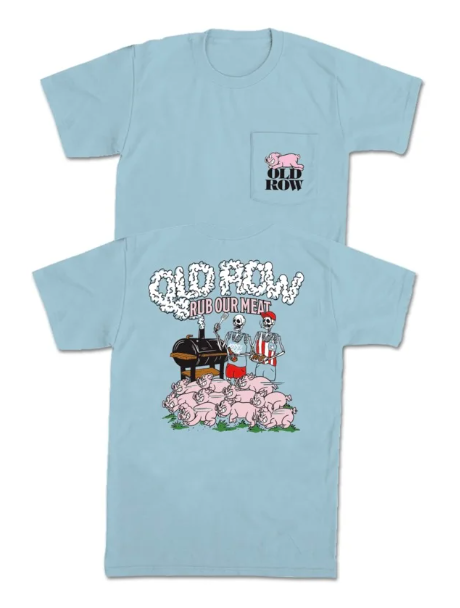 Old Row Rub Our Meats 2.0 S/S Pocket Tee (Chambray)