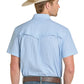 Men's Rock & Roll Denim TEK Western Micro Stripe Snap Shirt (Light Blue)