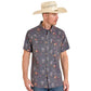 Men's Rock & Roll Denim TEK Western Space Cowboy SS Shirt (Grey)