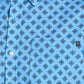 Men's Rock & Roll Denim TEK Western Aztec Print SS Shirt (Sky Blue)