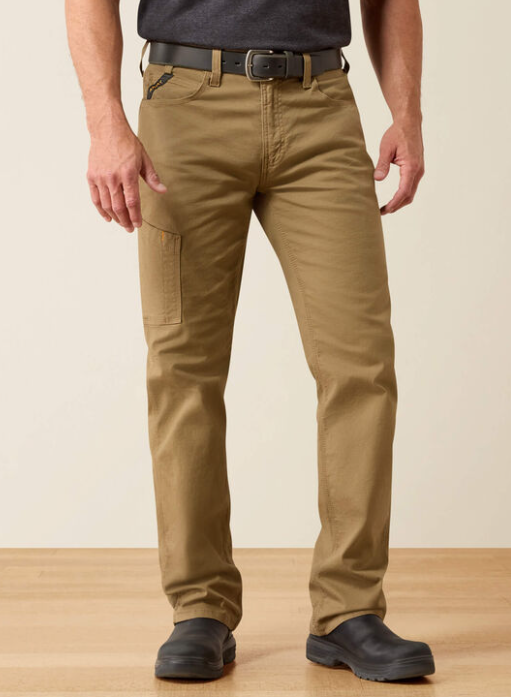 Men's Ariat Rebar M4 Relaxed Made Tough DuraStretch Straight Leg Pants ( Field Khaki)