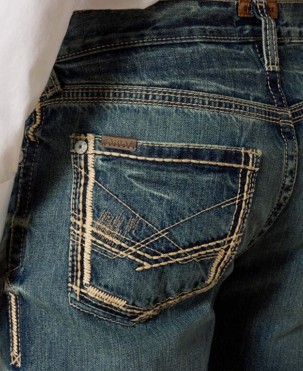 Men's Ariat M5 Slim Ridgeline Stackable Straight Leg Jean (Gambler)