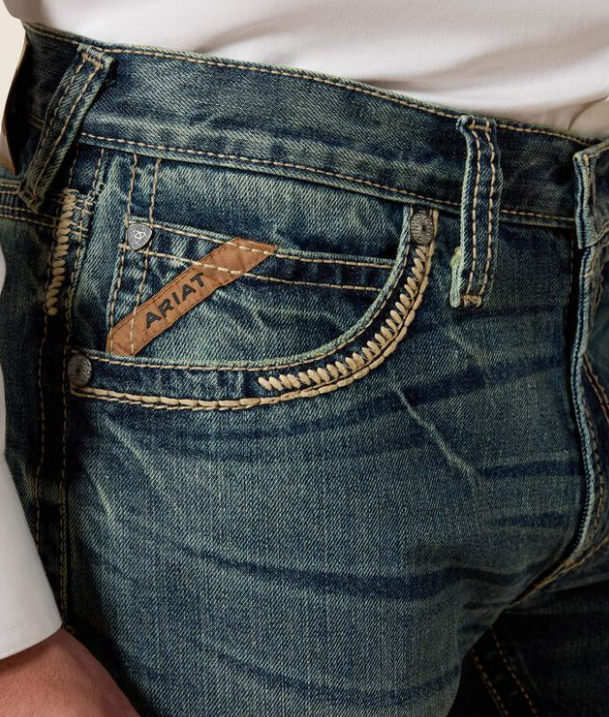 Men's Ariat M5 Slim Ridgeline Stackable Straight Leg Jean (Gambler)