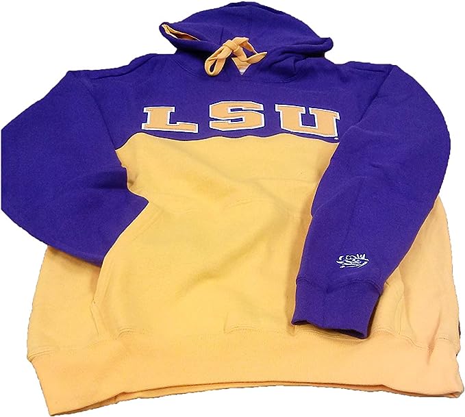 LSU Colorblock Logo Hoodie Purple/Gold