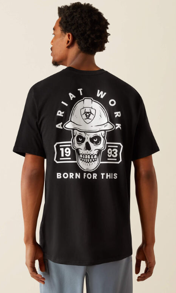 Men's Ariat Cotton Strong Hardhead T-Shirt (Black)