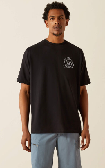 Men's Ariat Cotton Strong Hardhead T-Shirt (Black)