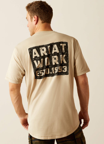 Men's Ariat Workman Brickyard T-Shirt (Island Fossil)