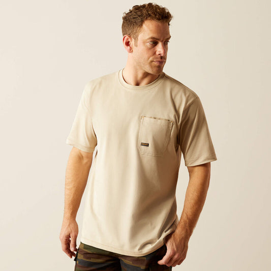 Men's Ariat Rebar Workman Brickyard T-Shirt (Island Fossil)