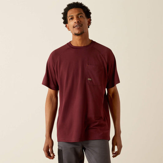 Men's Ariat Rebar Heat Fighter Wired T-Shirt (Malbec)