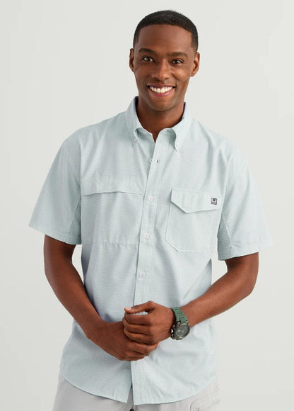 Men's Huk Print Tide Point S/S Button Down