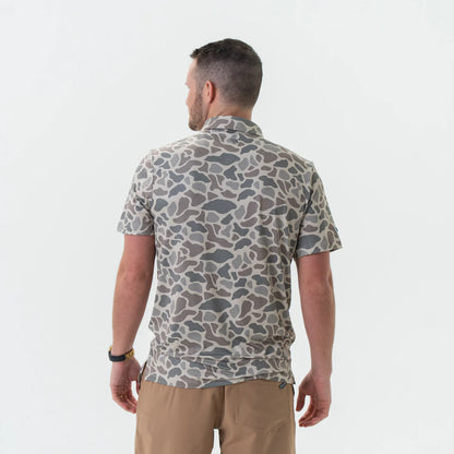 Men's Burlebo Performance Polo (Classic Deer Camo)