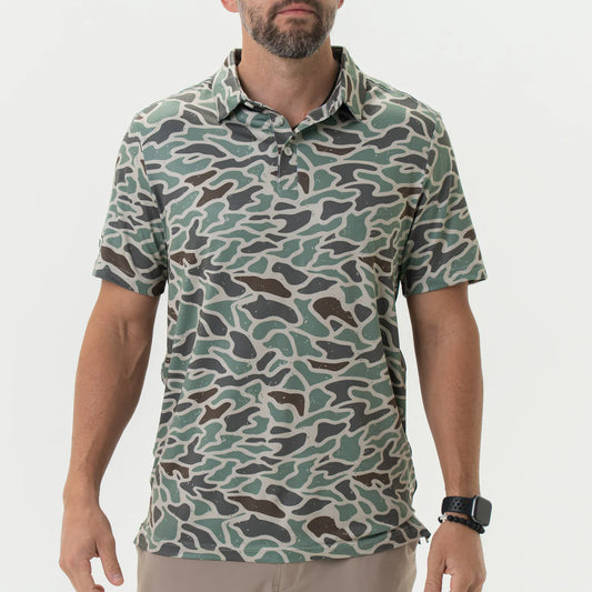 Men's Burlebo Performance Polo (Retro Duck Camo)