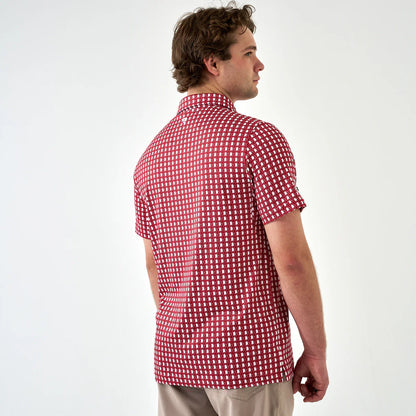 Men's Burlebo Performance Polo (Alabama-Crimson)