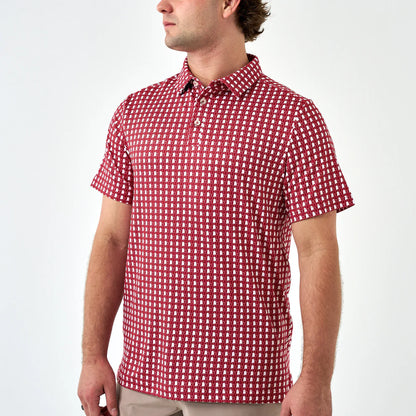 Men's Burlebo Performance Polo (Alabama-Crimson)