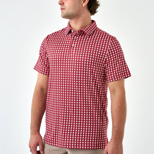 Men's Burlebo Performance Polo (Alabama-Crimson)