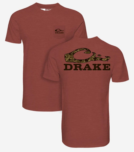 Men's Drake Lifestyle Drake Stacked Logo Old School T-Shirt