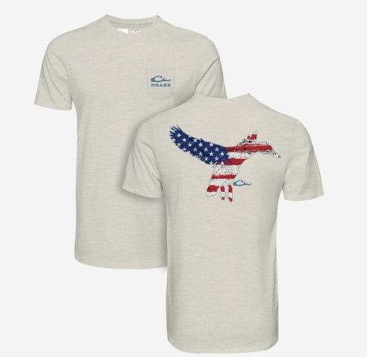 Men's Drake Lifestyle Flying Duck Flag T-Shirt (Coconut Milk)