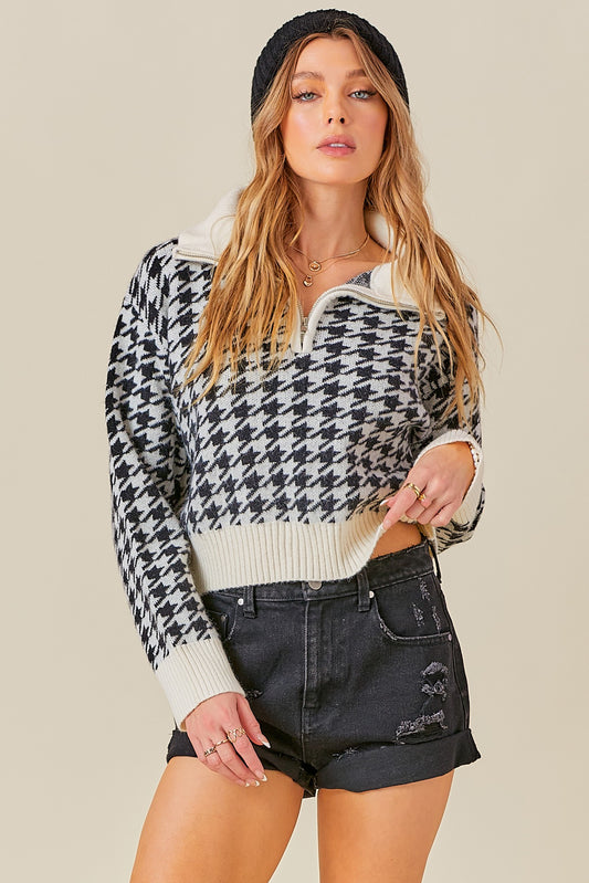 Gracie Houndstooth Sweater