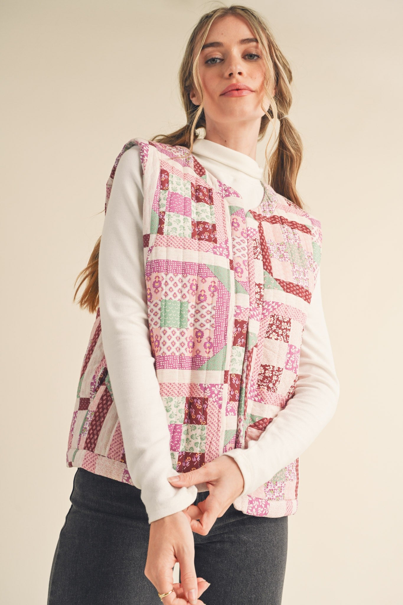 Patchwork Puff Quilted Vest