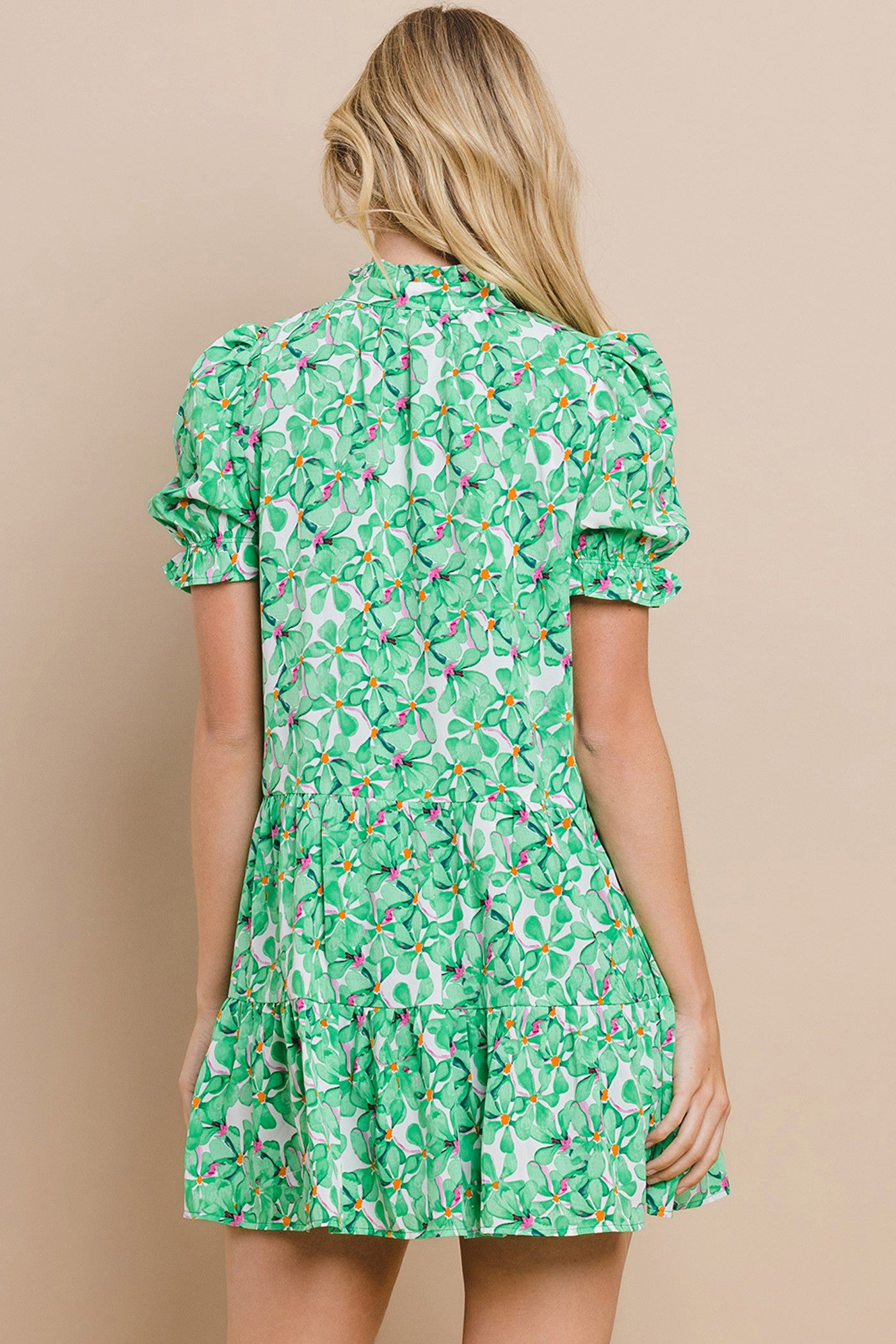 Emma Floral Dress (Green)