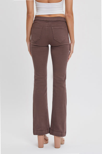 Cello Mid Rise Flared Jegging (Brown)